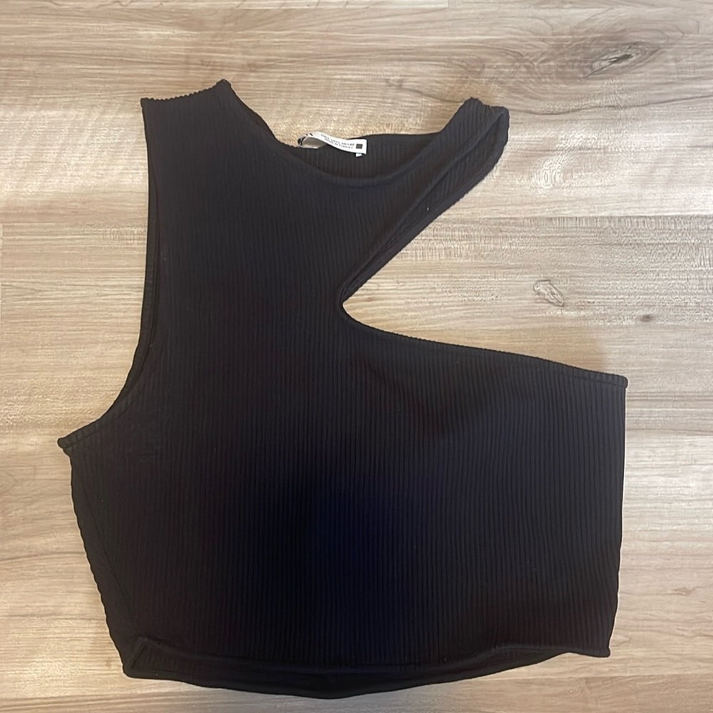 Zara black ribbed crop top